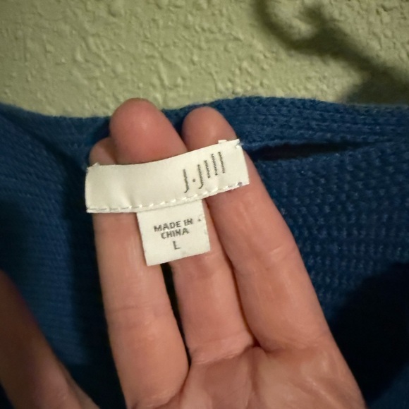 J. Jill Vibrant Blue Crew Neck Oversized Sweater - Picture 2 of 4